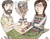 Coffee Tastes Better Greeting Card
