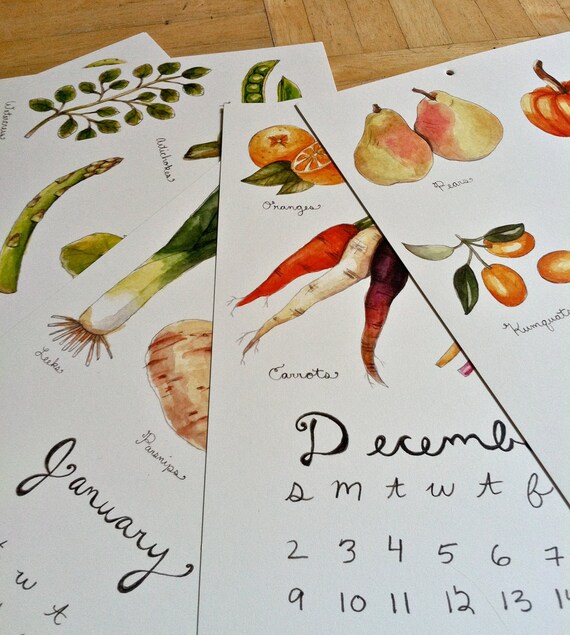 Seasonal Fruits and Vegetables Calendar 2012