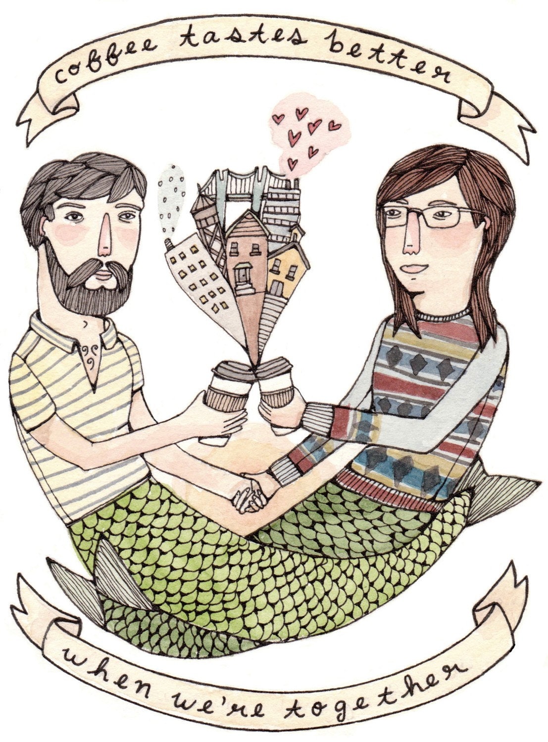 Coffee Tastes Better Greeting Card