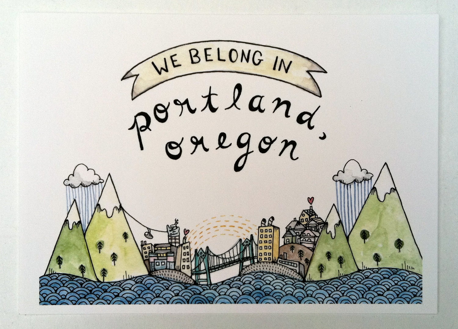 We Belong in Portland Print 5x7