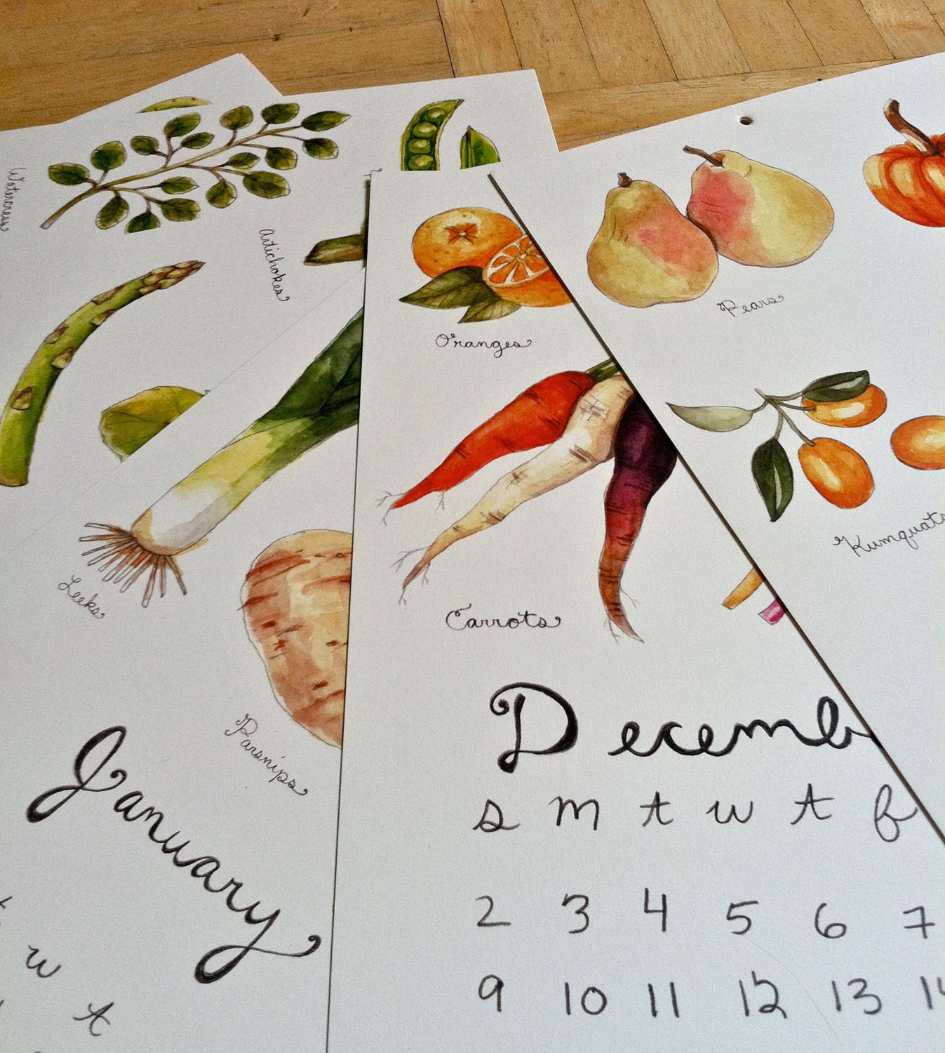 Seasonal Fruits and Vegetables Calendar 2012