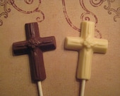 24-Medium Sized Chocolate Cross Lollipops