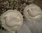 12-Elegant Pearlized Chocolate Covered Oreo Lollipops With Dove-Wedding/Shower Favor