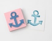 Summer Ship Anchor Hand Carved Rubber Stamp for Acrylic Blocks