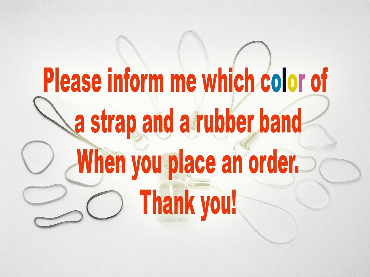 Strap and rubber band to carry or ring to wear