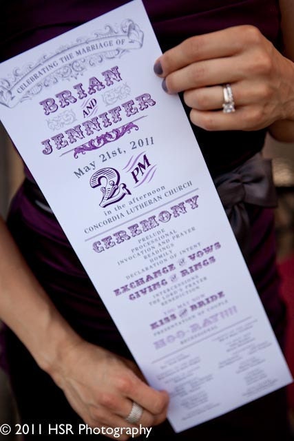 HEATHER Style Wedding Program - Custom Colors and sizing available