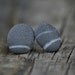 Pebble ear studs on sterling silver posts / beach stone studs / rock earrings ready to ship