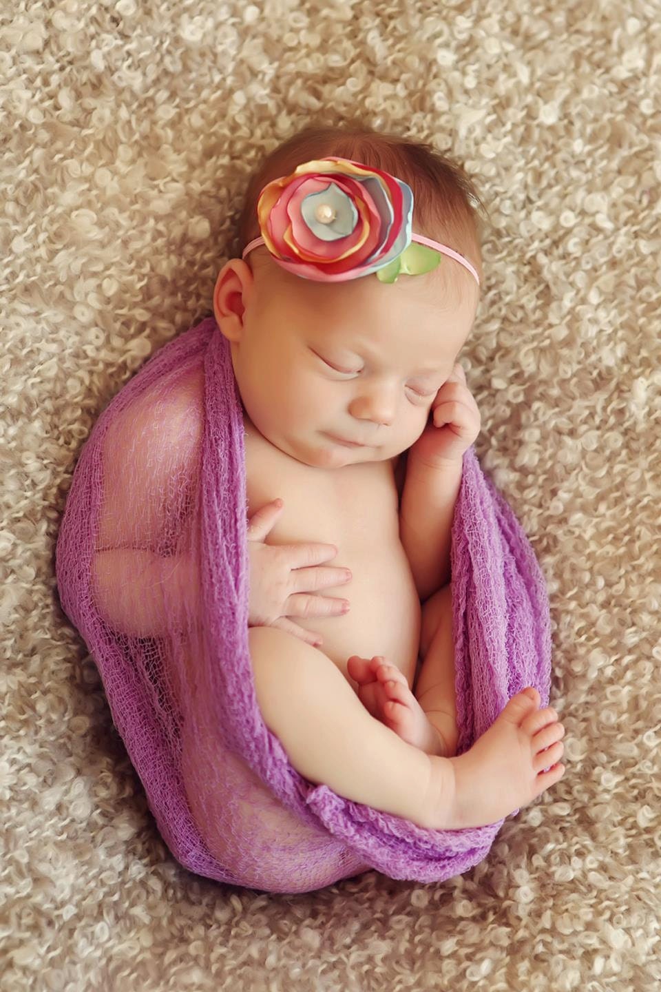 The Myah Flower in Pastels Fits Infants Baby Toddler Girl