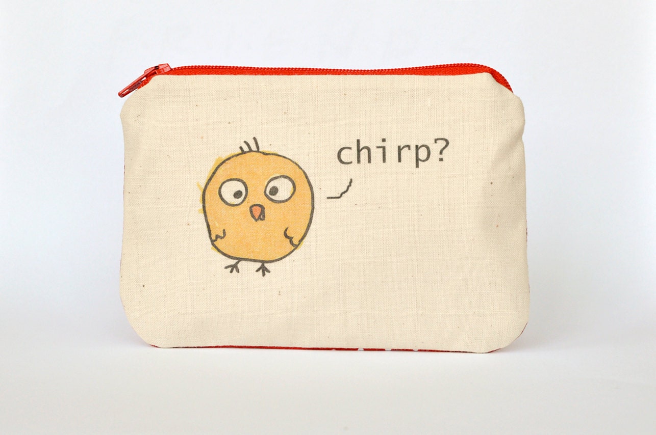 Little Chick Says Chirp - handmade pouch
