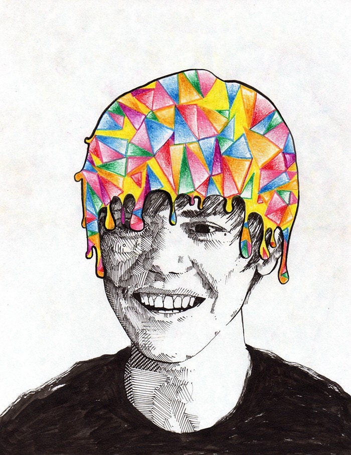 Justin Bieber (Slimed) -  Original Drawing