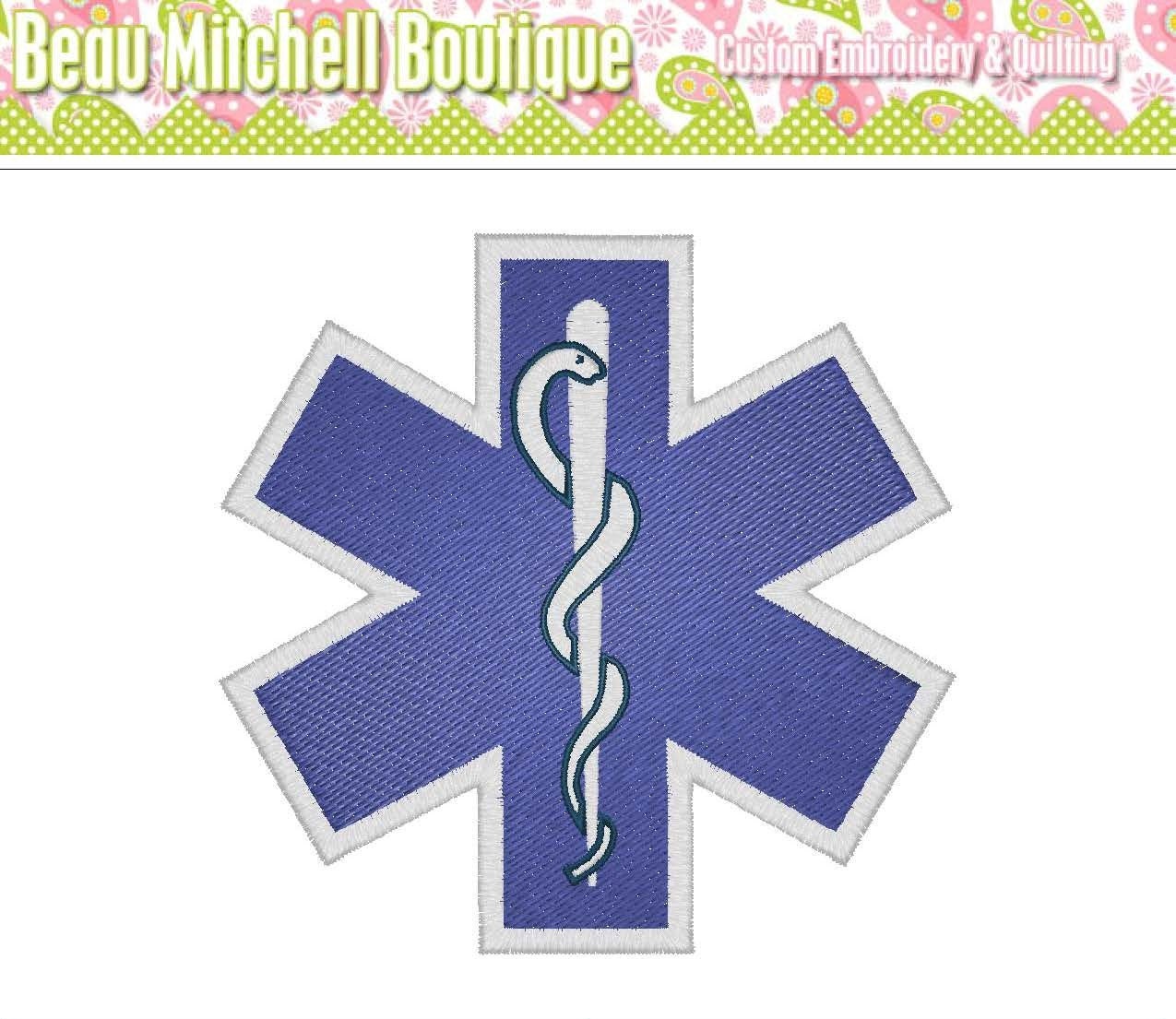 Star of life embroidery design