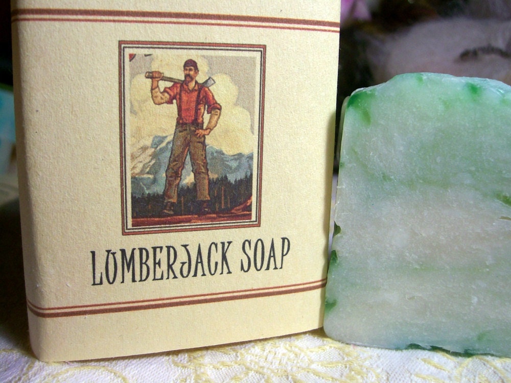 Lumberjack Manly guy soap Blue Spruce scent 5 oz.Vegan