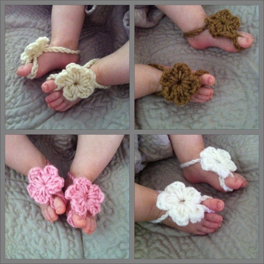 Baby Barefoot Sandals by LoLoMakes on Etsy