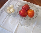 Early American Pattern Glass Two PIece Compote