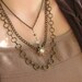 Three Strand Necklace Sun Medallion Charm