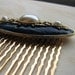 Vintage Wedding Hair Comb Blue Enameled Faux Pearl