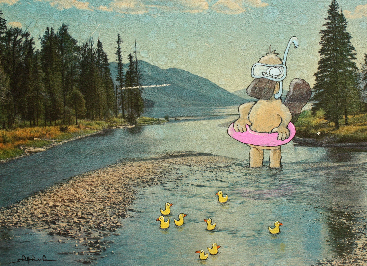 Bath Time 8.5 x 11 Print