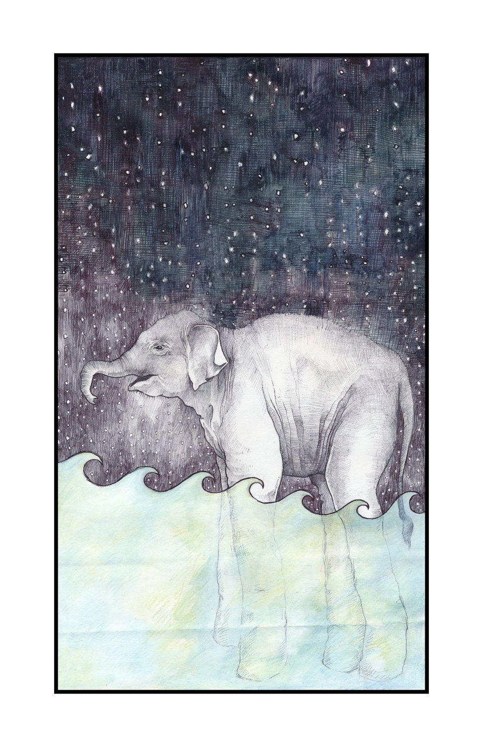 Elephant Walk 11" x 17"