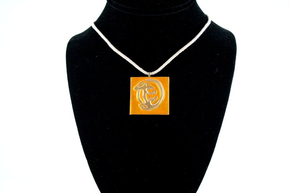 Orange Iguana Talisman