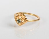Gold Plated Eden Ring With Swarovski Crystal