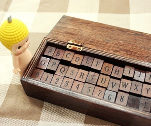 Funnyman Antique Rubber Stamp Kit (Alphabet and Number)