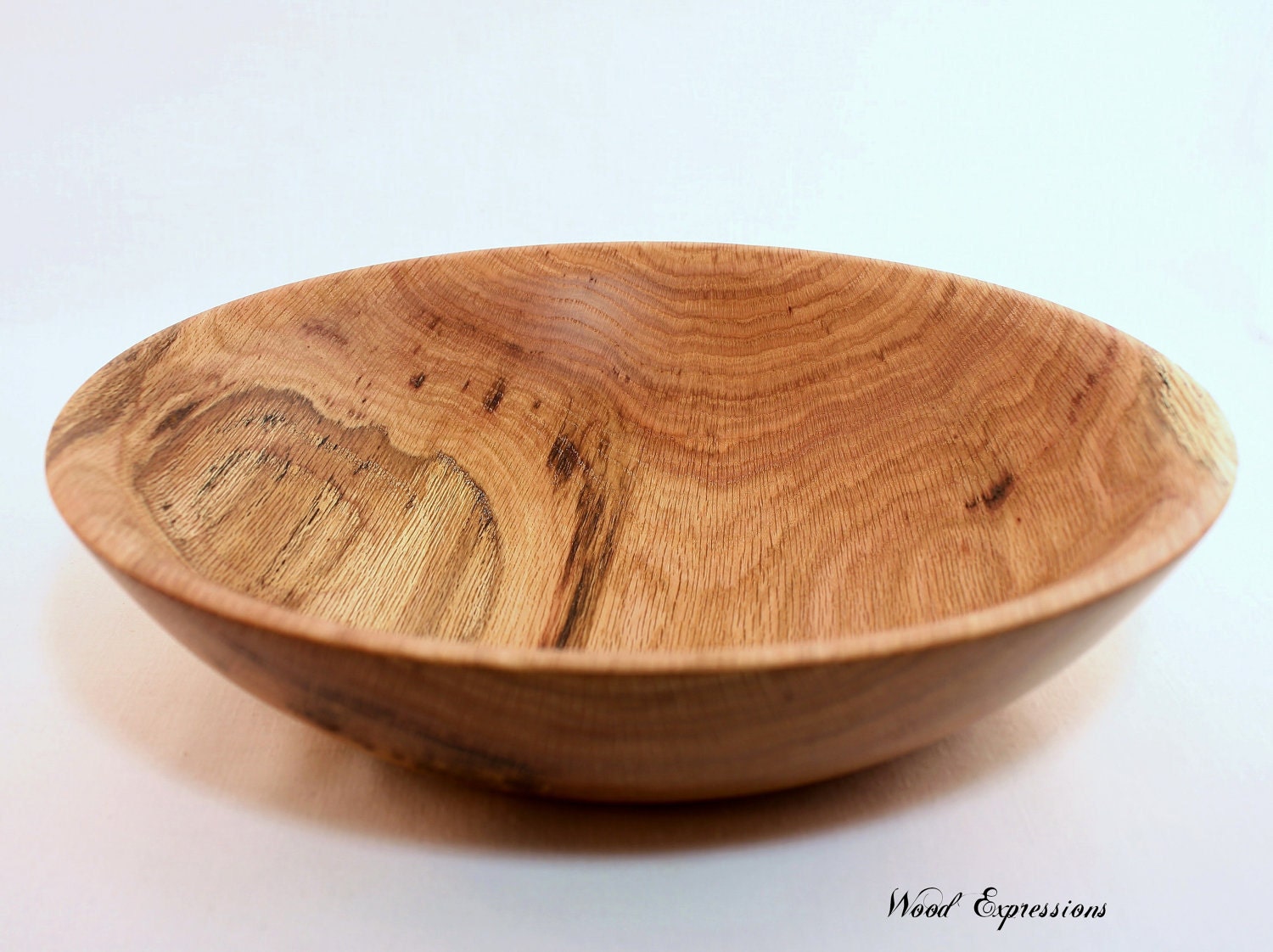 Wooden Hand Turned Red Oak Bowl / Dish