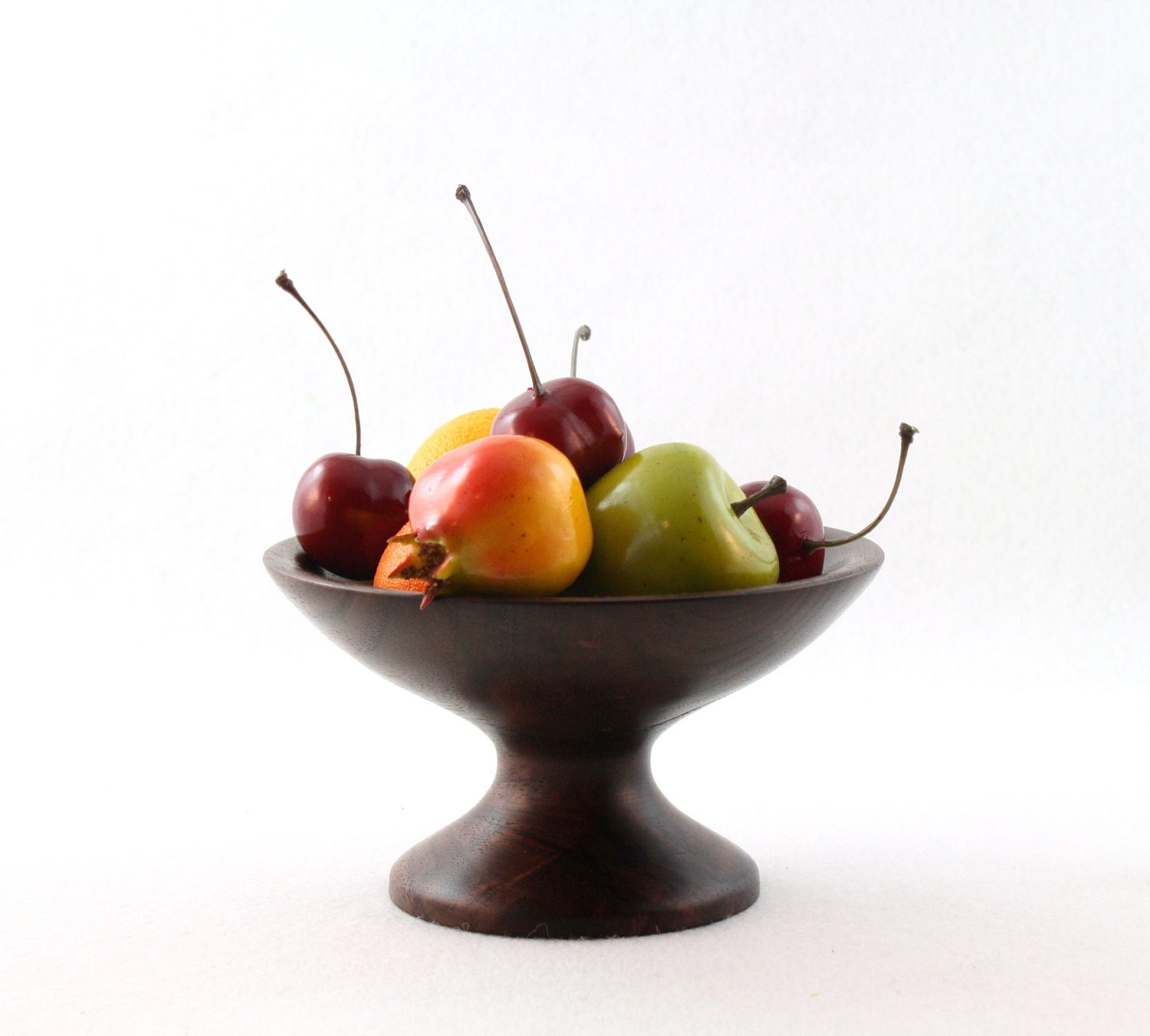 Wooden Walnut Pedestal Candy Dish/Bowl