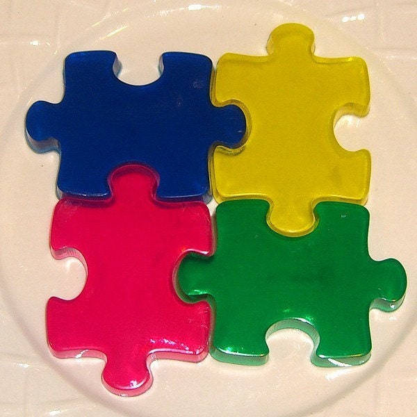Autism Awareness Puzzle Pieces Soap Set - Custom Scented