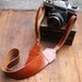 Size(1) Leather Camera Strap in Warm Chestnut Retro Handcrafted Unique by Magpie Accessories on Etsy
