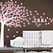 Nursery Wall Decals Large Cherry Blossom Tree Stickers with Custom Name Decal - 901