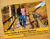 Wedding Save the Date Card Invitation -- Autumn Wishes Personalized with Your Photo (Digital File)