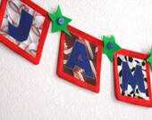 Custom sport banner, horizontal with stars: MADE TO ORDER