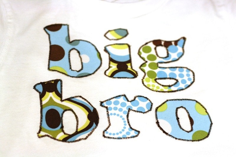 Big Brother or Sister, Big Bro or Sis tshirt, appliqued, customized Il_570xn