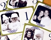 NEW Personalized Photo Table Numbers by Age or Year - 5 x 7 Frameable Size - Custom Colors Available