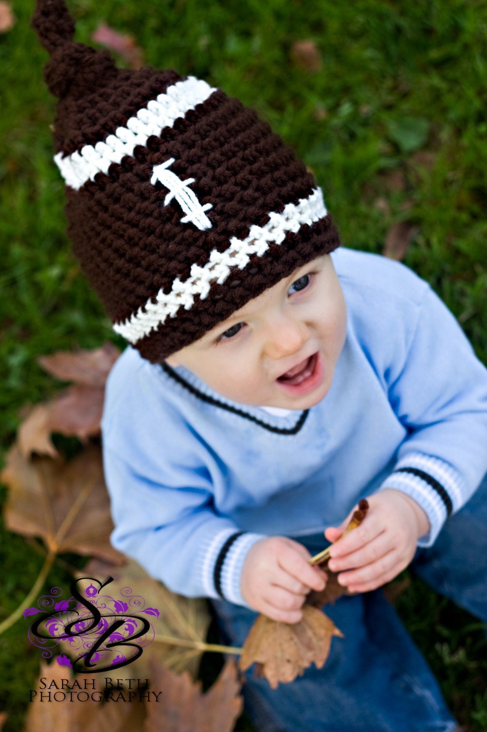 Football Hat - Adorable for boys and girls - Available in 6 Sizes