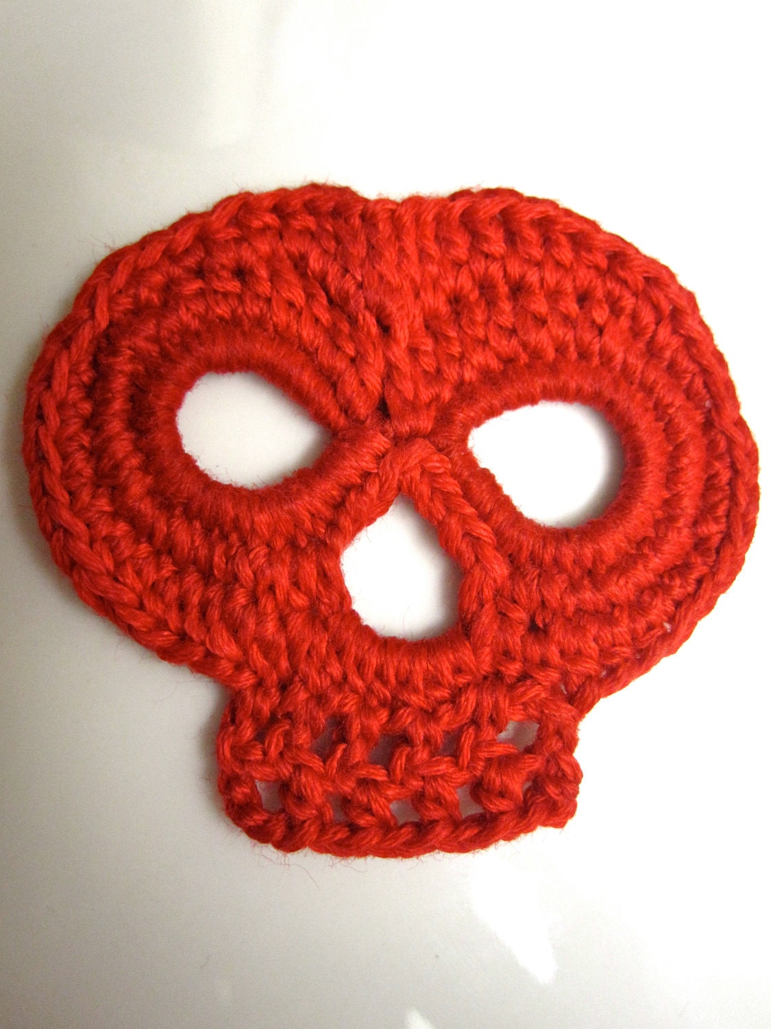 Crochet Applique Pattern Skull Applique PDF by slappytheseal