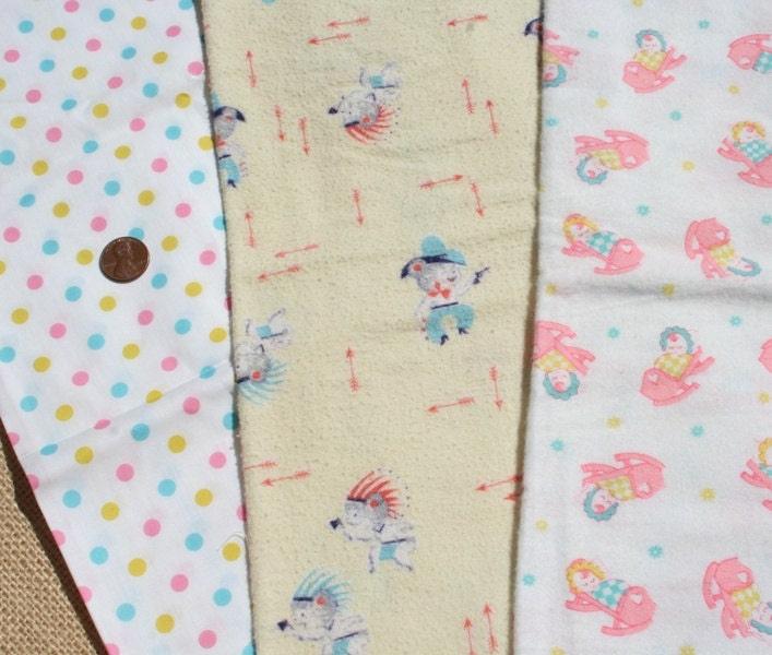 Vintage Flannel Fabric Baby Flannel Nursery by pixiedustlinens