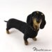 Dachshund Custom Realistic Needle Felted Dog / Pet Portrait Sculpture - OOAK - Breed Dachshund