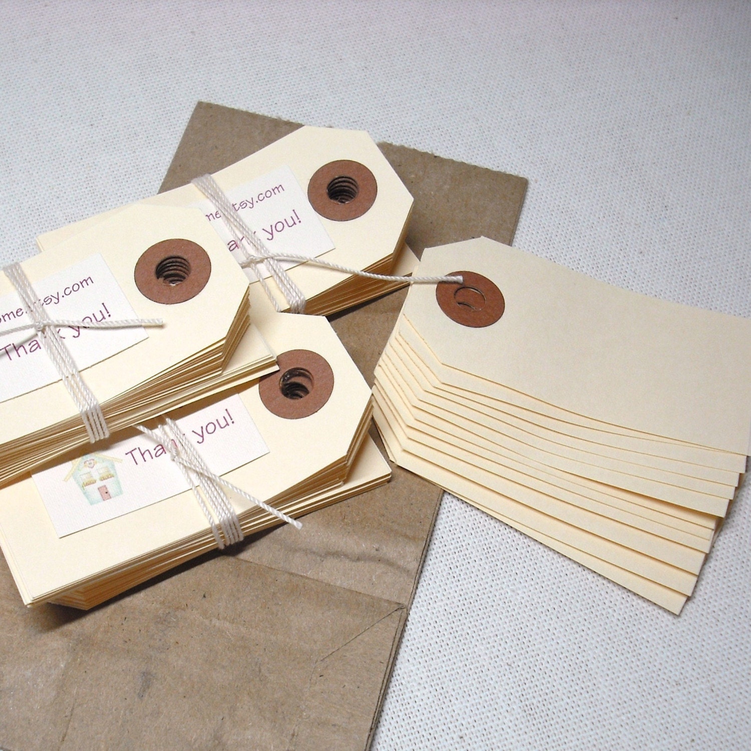 Shipping Tags for Packaging Gift Tags or Scrapbooking Manila Mini 100pack