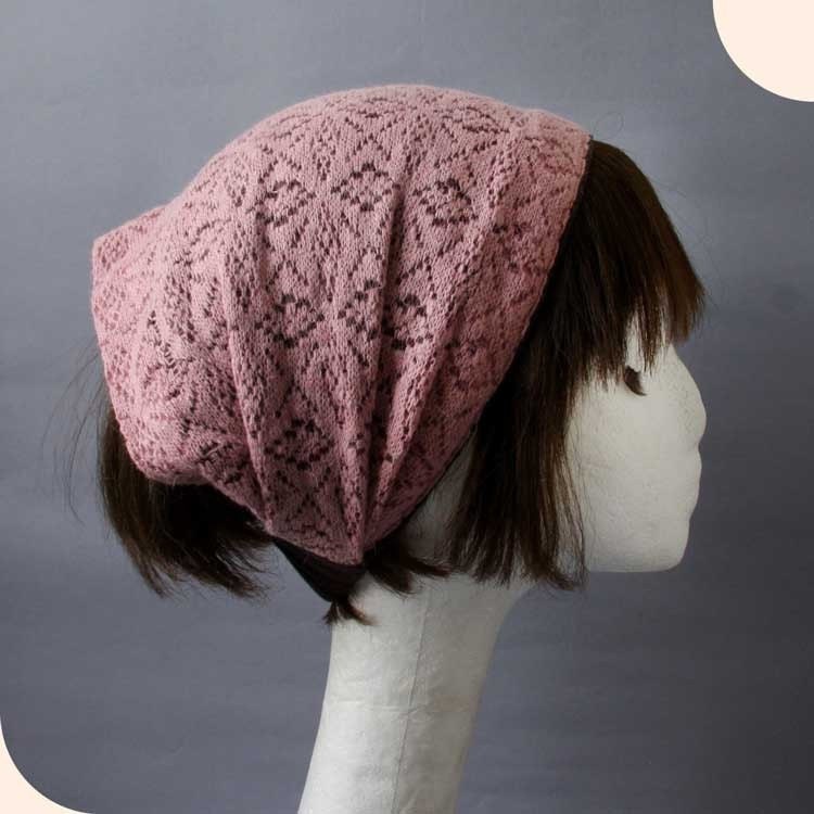 Wool Headband - Light Pink/ Brown