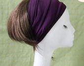 Rayon jersey wide Yoga headband Purple