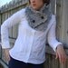 ON SALE Grey Scarf Warmer - Reversible Button