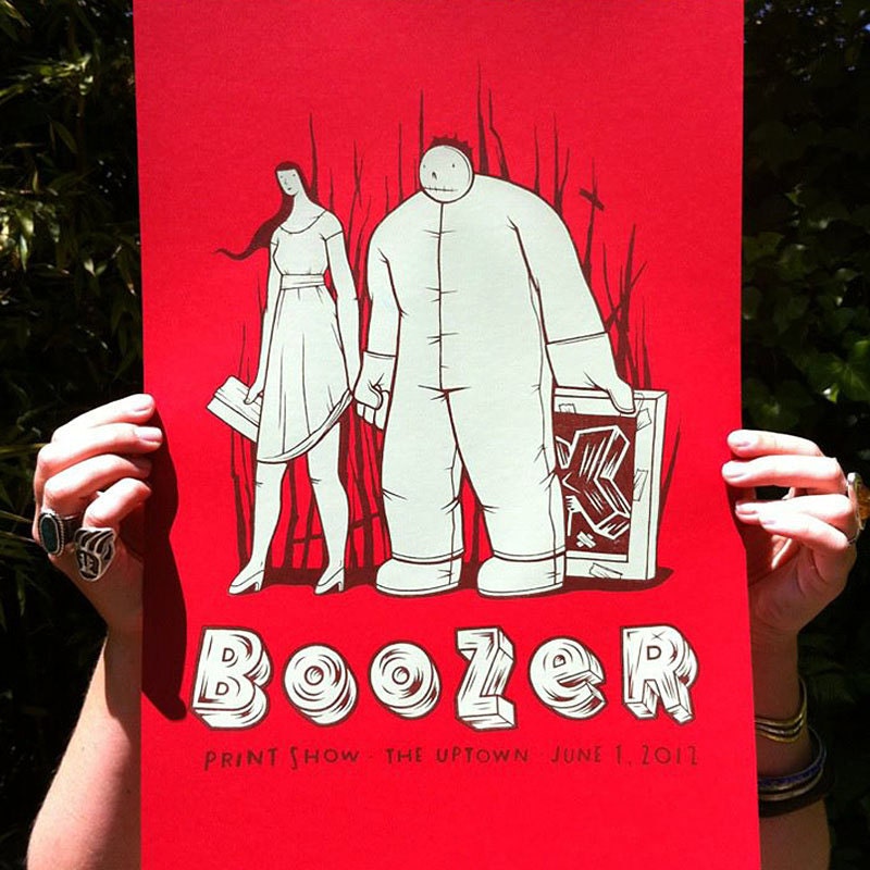 Boozer Print Show Poster