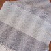 Gray Cotton Twill Hand Woven Blanket with Light Sage Borders for Rustic or Beach Cottage Home Decor