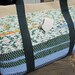 Recycled Rag Bag, Hand Woven Cotton, Ecofriendly Tote, Textile Art Purse, Seaside Green Cottage Garden Colors, Spring, Summer Fashion