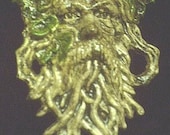 Greenman Tree Branch Gothic Wall Hanging Celtic Leafman Brown Green Renaissance Forest Twig Spirit Plaque Fantasy Woodland Home Garden Decor
