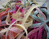 27.5 yards 3/8"  elastic in 11 colors scroll trim for lingerie  headband designs