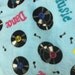 1/2 yard Cotton Flannel Prints Pajama Lounge Pants Robe Retro Vintage Plastic Records Music Dance Dancewear Blue Boys Notes