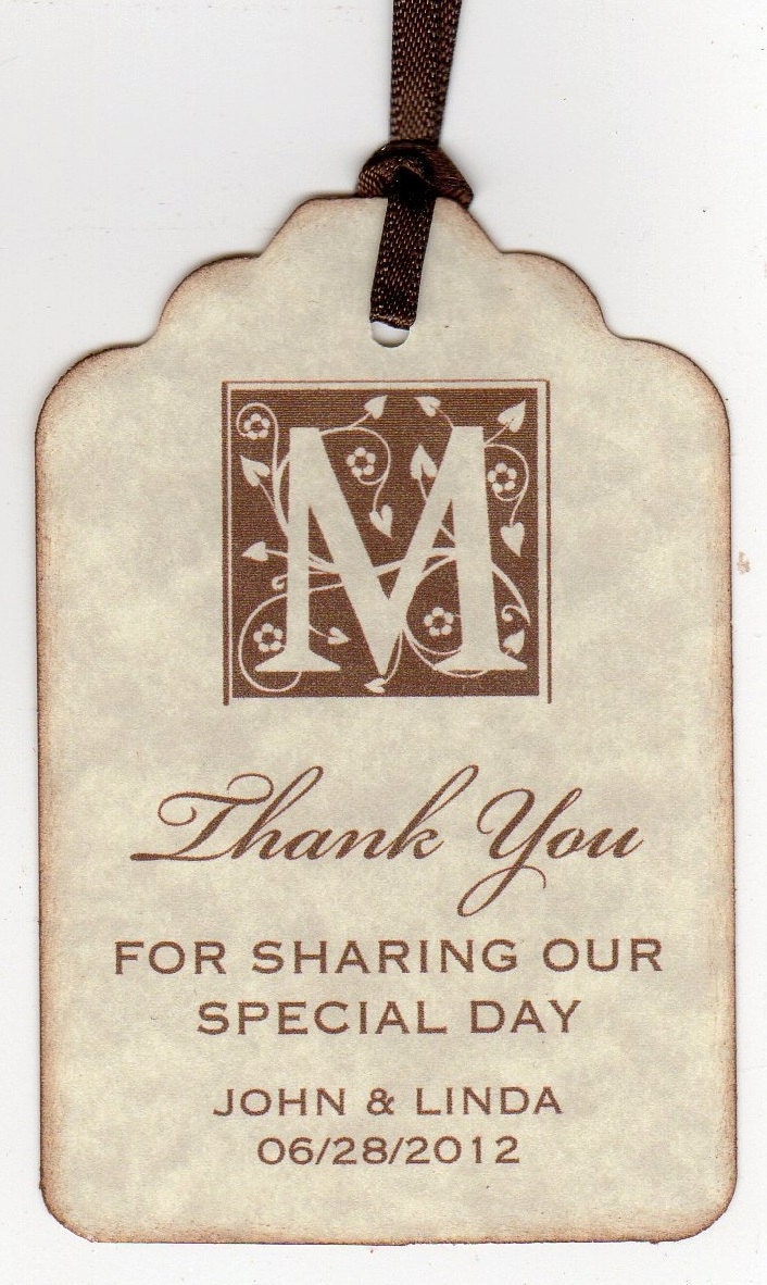 50 vintage personalized thank you tags gift tags by luvs2create2