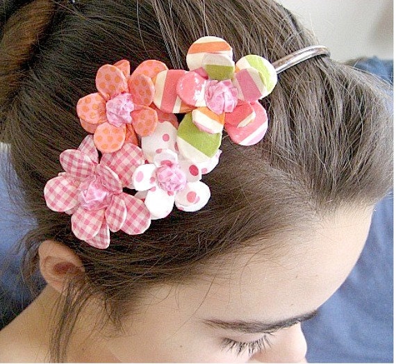 Spring Bunch Daisy Paper Mache Headband